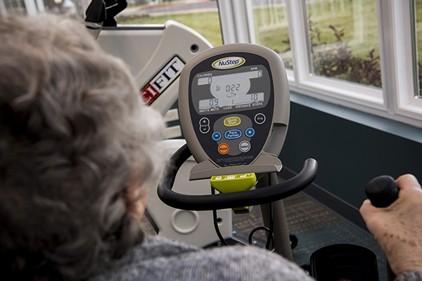 Woman on NuFit machine