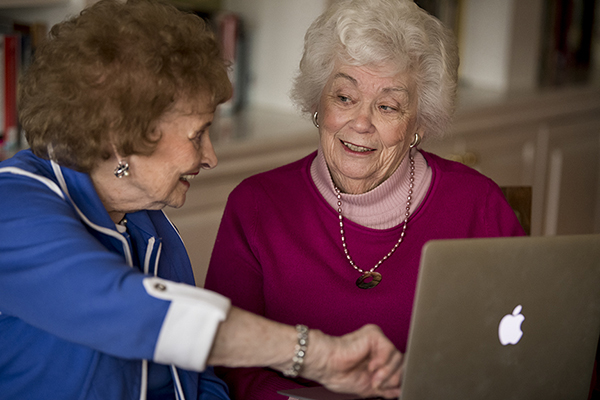 Ladies on laptop