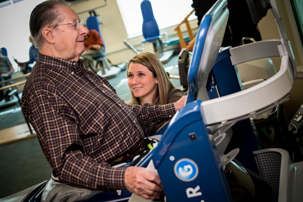 Nurse with man on Alter G